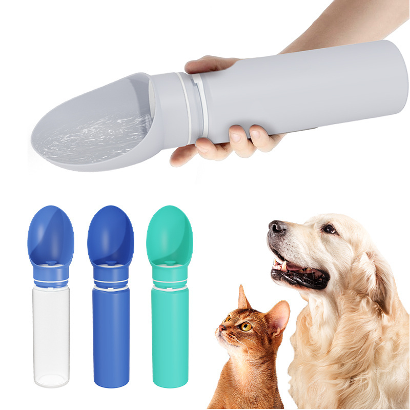 Portable Dog Travel Water Bottle Puppy Walk Training Pet Hiking Essentials Foldable Food Grade Silicone Dog Drinking Feeder