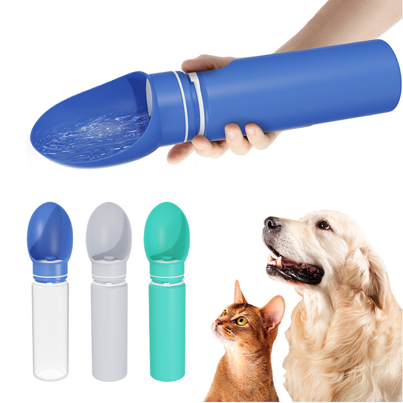 Portable Dog Travel Water Bottle Puppy Walk Training Pet Hiking Essentials Foldable Food Grade Silicone Dog Drinking Feeder