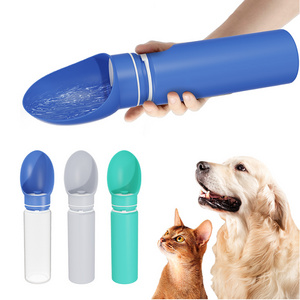 Portable Dog Travel Water Bottle Puppy Walk Training Pet Hiking Essentials Foldable Food Grade Silicone Dog Drinking Feeder