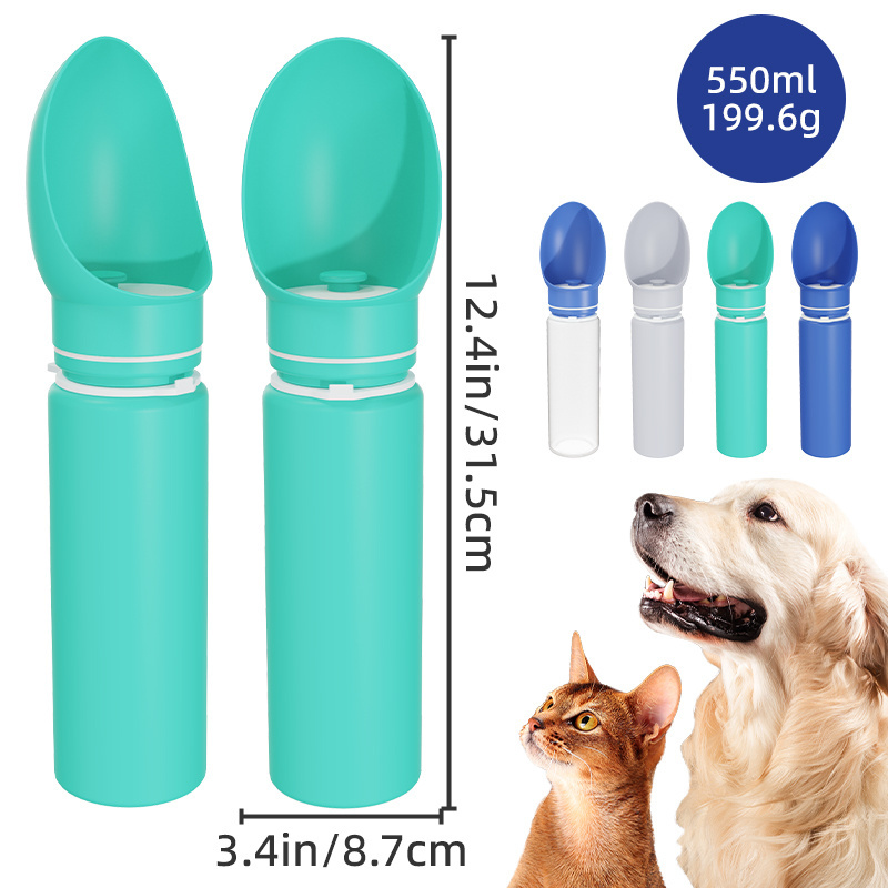 Portable Dog Travel Water Bottle Puppy Walk Training Pet Hiking Essentials Foldable Food Grade Silicone Dog Drinking Feeder