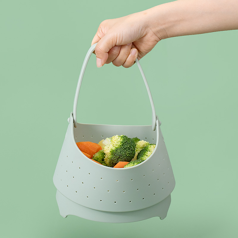 Bpa Free Silicone Steamer Basket 5Qt Cookers Accessories Durable Steamer For Steaming Food And Perfect Steamed Veggies