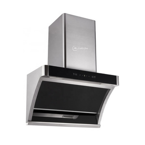 CE,CB 900mm Black Tempered Glass Automatic Open Chinese Kitchen Exhaust Range Hood Kitchen Chimney Exhaust Hood