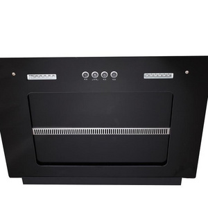 Custom Eco-friendly 900mm Black Tempered Glass Led Light Screen Touch Cooker Hood Kitchen Range Hood