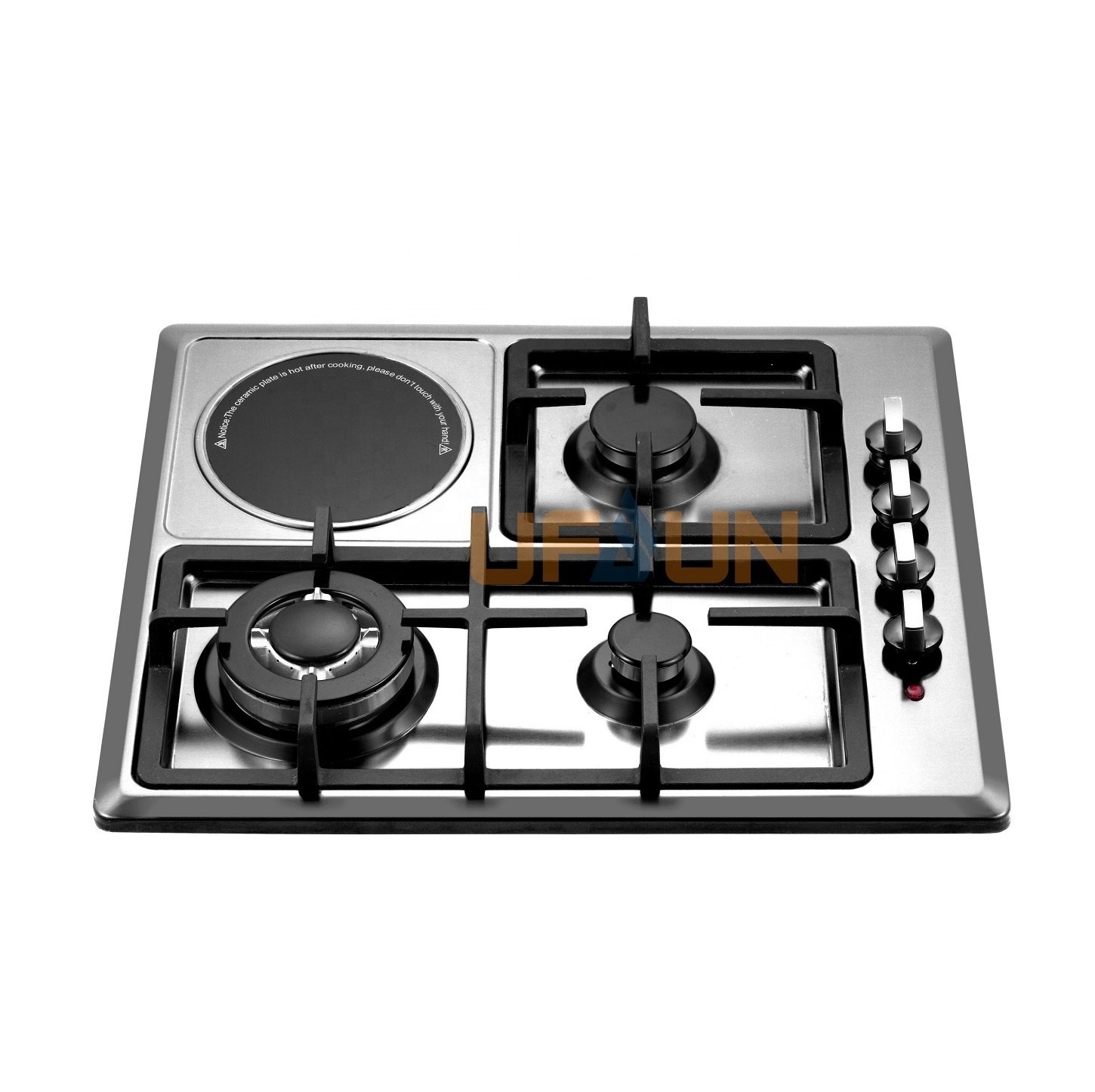 Hot selling model infrared ceramic Stainless Steel Top Plate  Built-in 60cm gas cooker 4 stove with oven