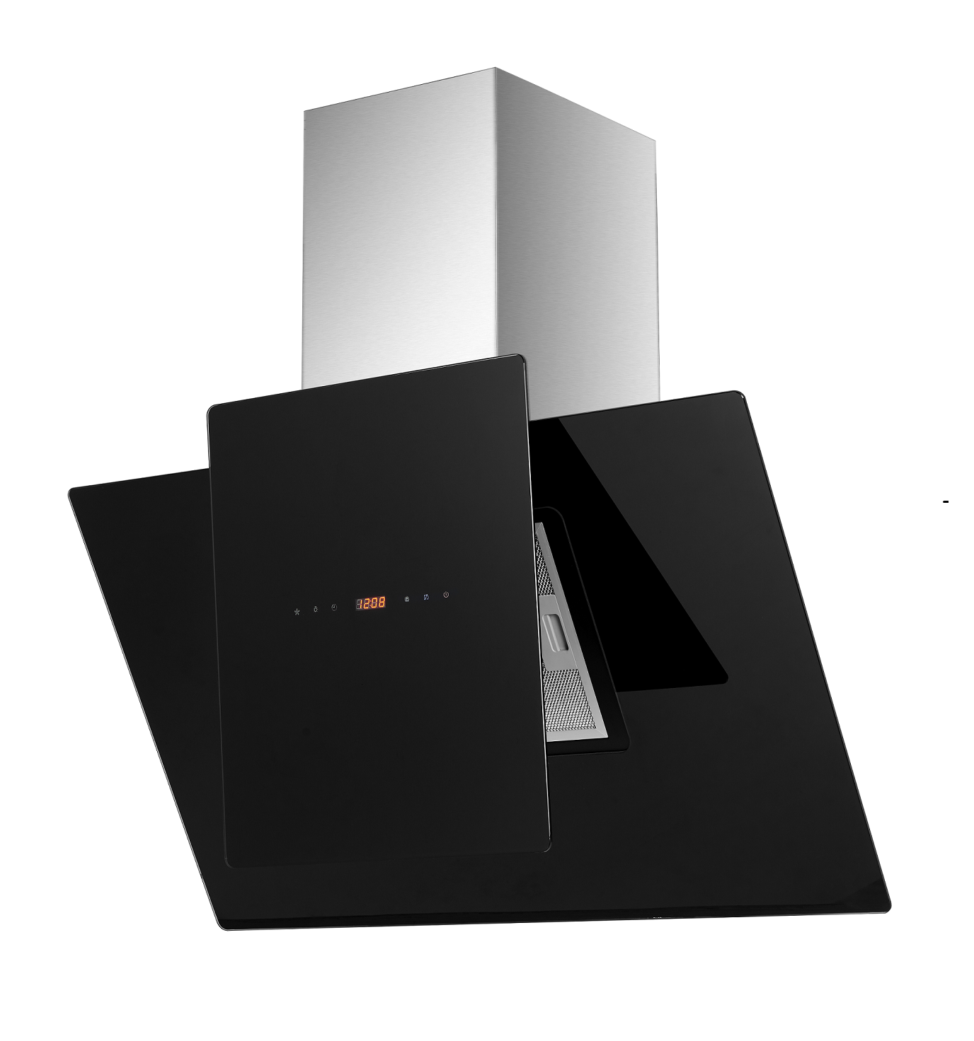 Custom Eco-friendly 900mm Black Tempered Glass Led Light Screen Touch Cooker Hood Kitchen Range Hood