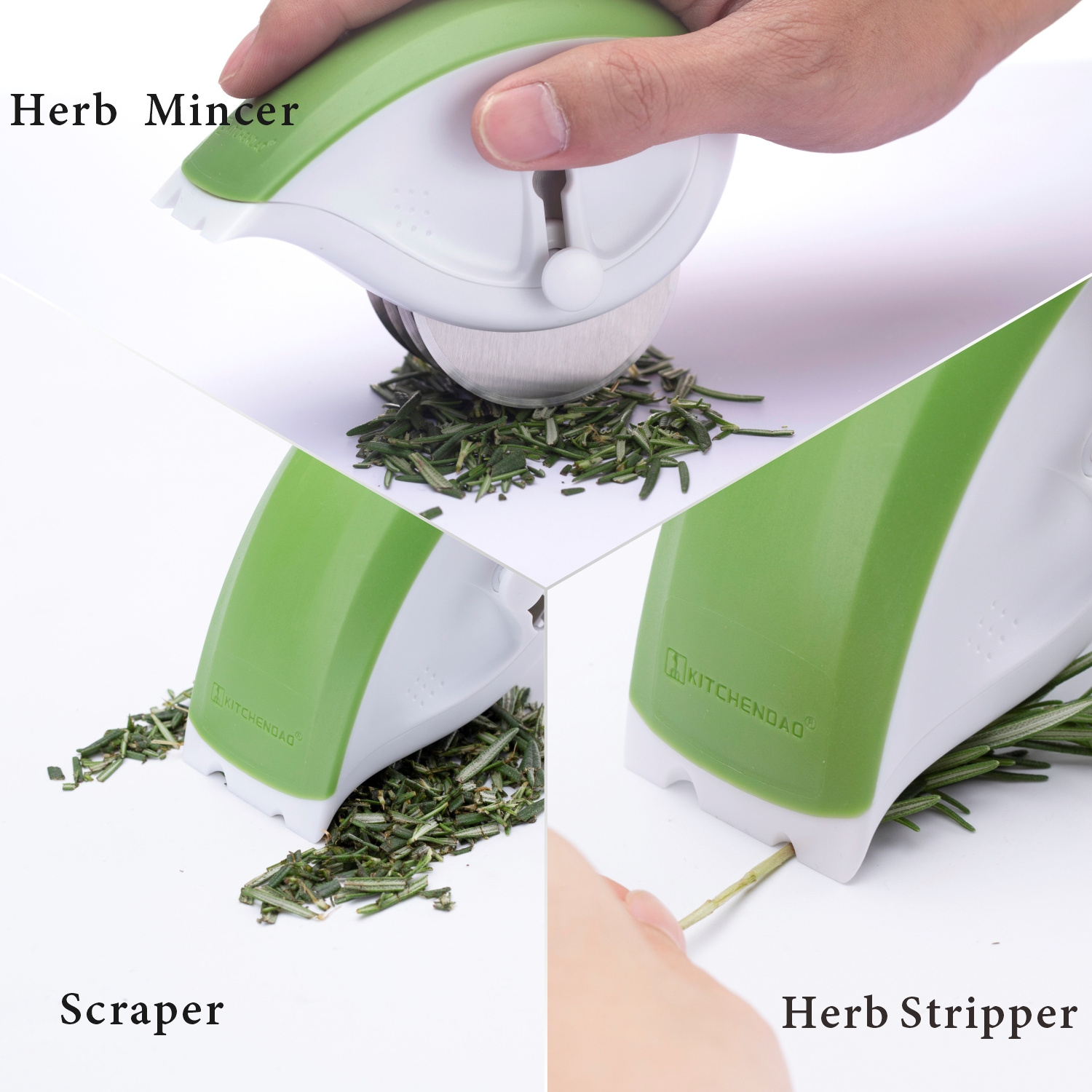 High Quality Herb Cutter Vegetable Chopper Herb Mincer Roller With Soft Handle