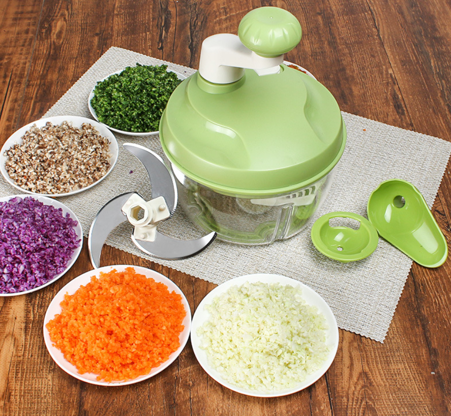 Multifunctional ginger garlic vegetable slicer shredder chopper and salad spinner, veggie food shredder lettuce chopper, cutter