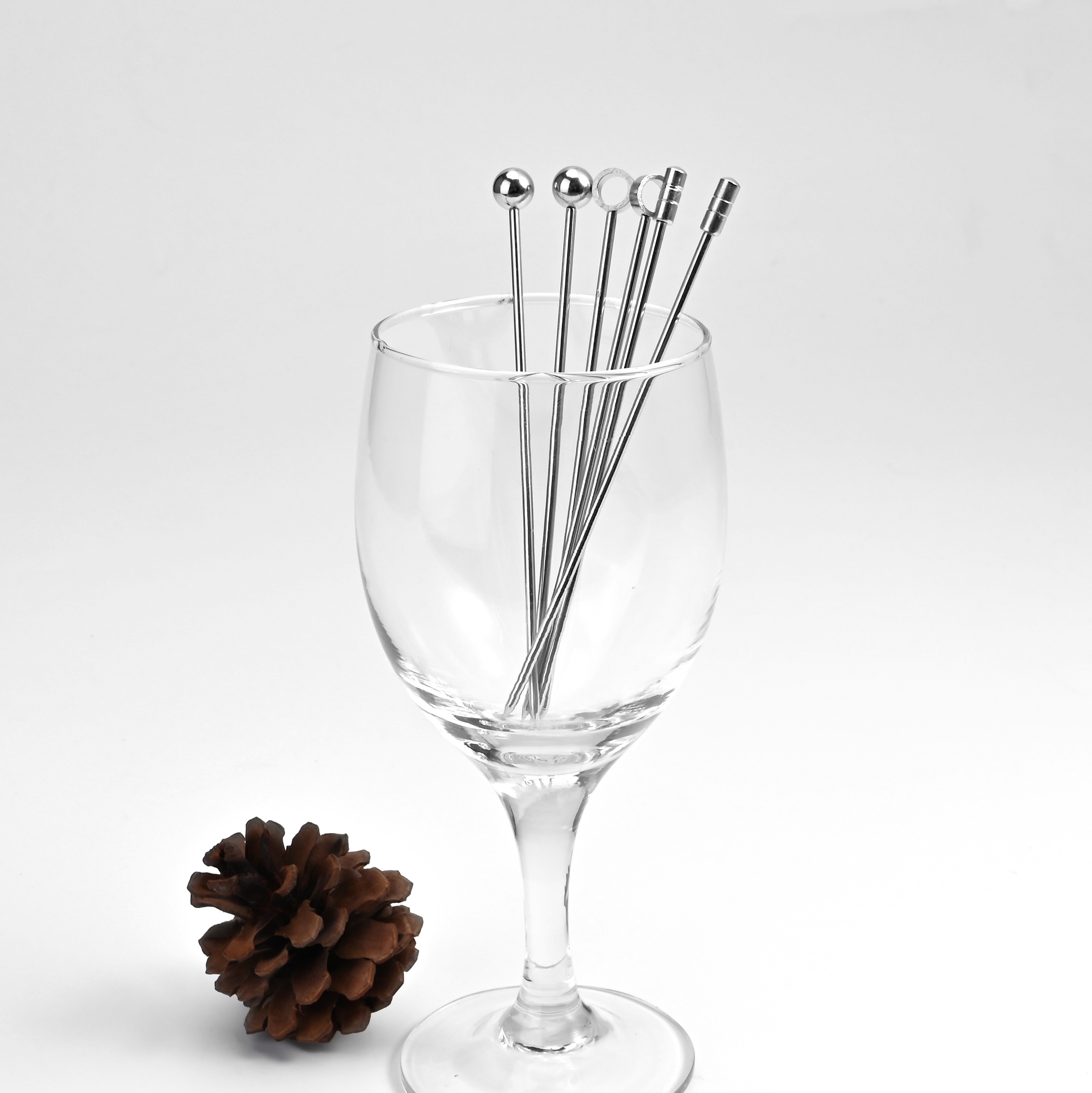 Stainless Steel Cocktail Picks Reusable Toothpick Metal Martini Toothpicks for Olives Sandwich Fruit Picks