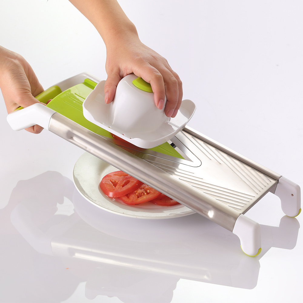 5-blade stainless steel salad making food cabbage lemon tomato garlic onion potato mandoline V vegetable slicer