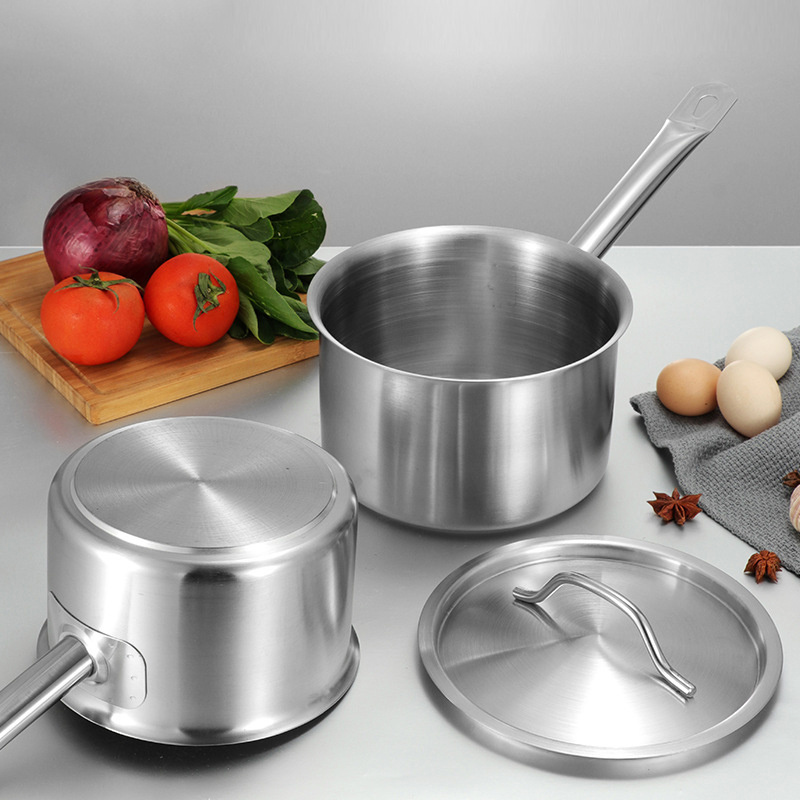 Nonstick Restaurant Stainless Steel Sauce Cooking Mini Pot Long Handle Pan