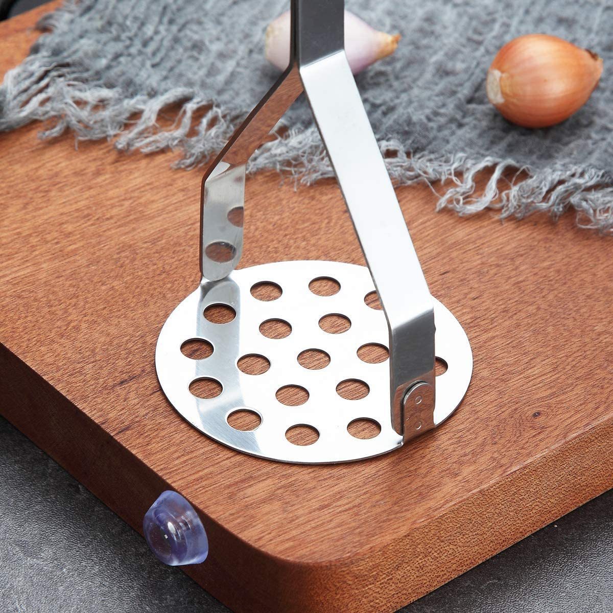 Heavy Duty Metal Stainless steel Fruit Vegetable Potato Ricer Food Masher Utensil Hand Masher