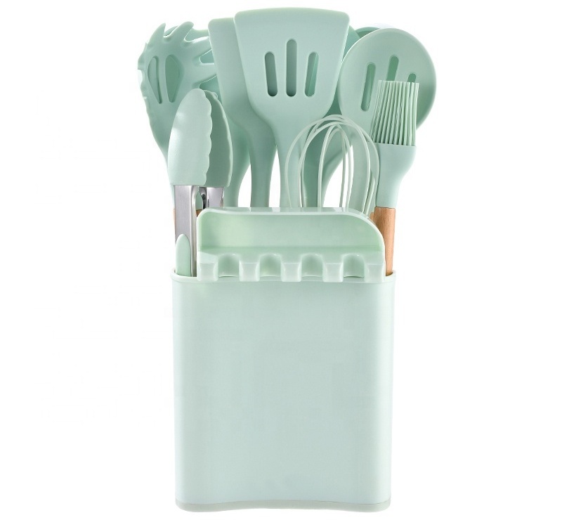 Ustensiles De Cuisine Utensilios De Cocina Unique Home and Kitchen Cooking Silicone Kitchen Utensils Set with Wooden Handle