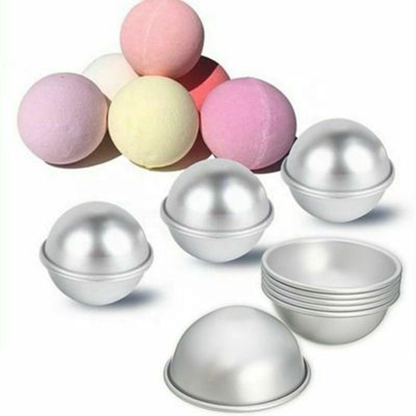 3D Ball Hemisphere Metal Foil Container Round Soap Cake Aluminium Pan Bath Bomb Molds