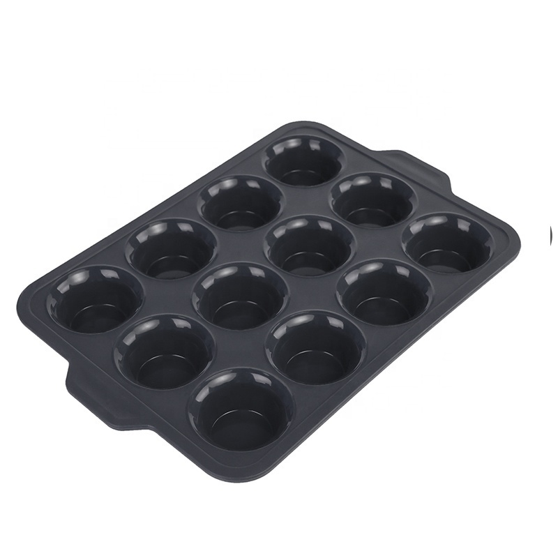 12 Cups Nonstick BPA Free Silicone Muffin Baking Tray Pan