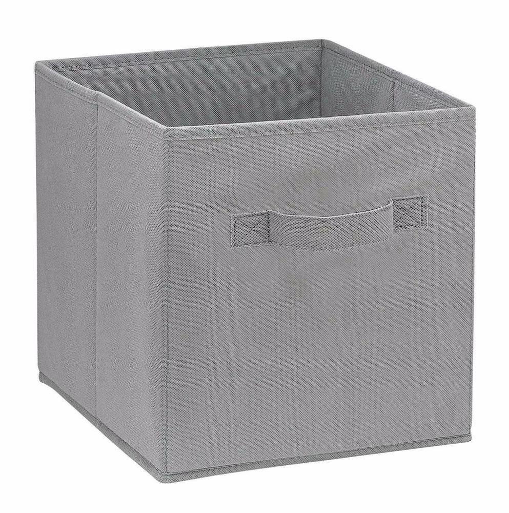 Hot Foldable Fabric Storage Box Cube Bins Cloth Organizer Storage Baskets Folding Nursery Closet Drawer Features Dual Handles