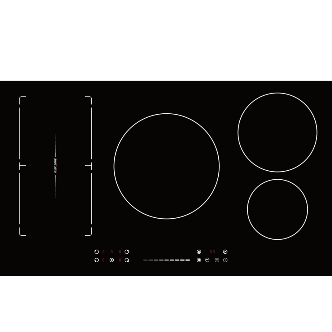 Manufacturer Wholesale 5 Burner Induction Cooker For Kitchen Black Built-in 90CM Electric Chula Home Appliances With Slide Touch