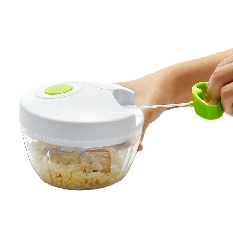 Wholesale Multi-purpose Food Grade Vegetable Salad Onion Hand Held Crank Chop Food Chopper