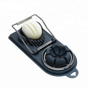 Plastic 2 in 1 Multi-functional Egg Cutter Stainless Steel Wire Egg Slicer