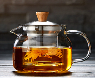 Lead Free glass teapot,Heat Resistant glass pitcher,Borosilicate Glass Teapot with Infuser