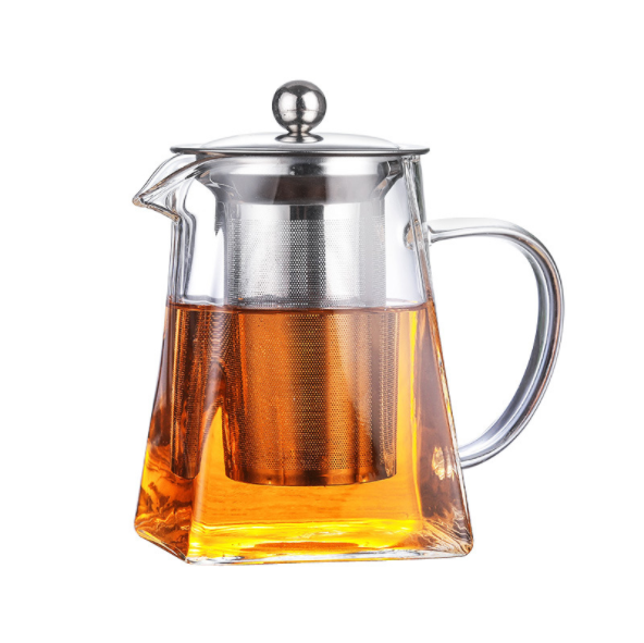 Lead Free glass teapot,Heat Resistant glass pitcher,Borosilicate Glass Teapot with Infuser