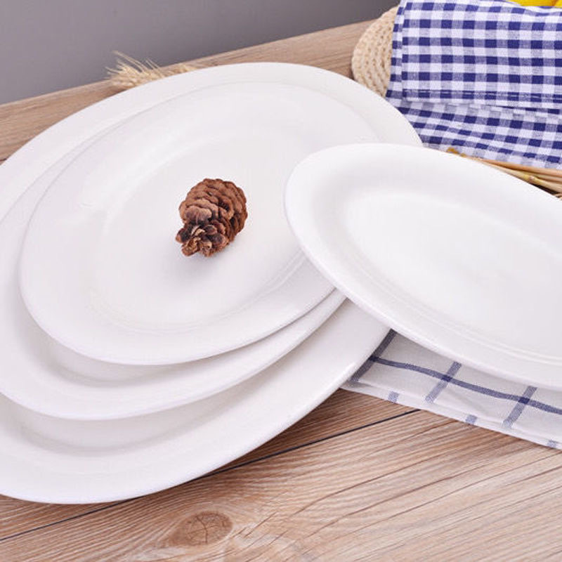 OEM Manufacture Hot selling white ceramic plate tableware wholesale flat plate dinner plate