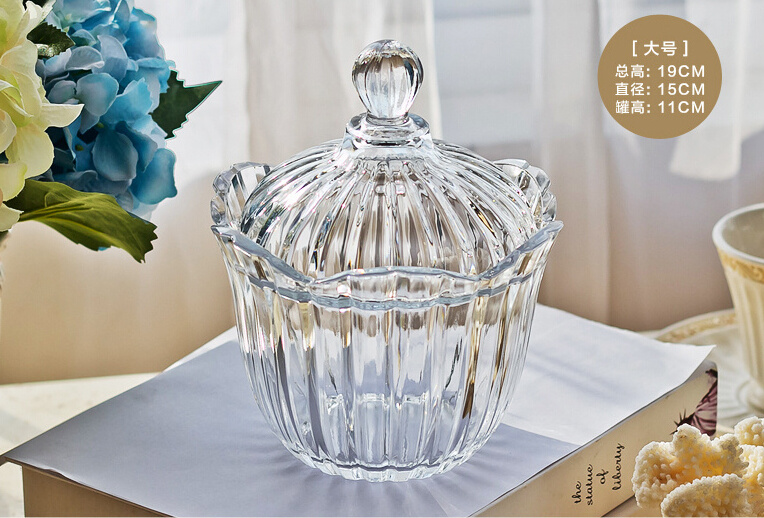 Haonai popular customized glass candy jar