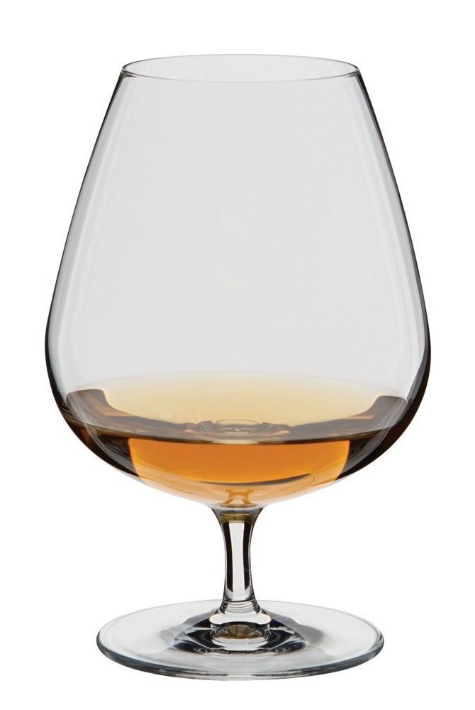 Haonai 13-1/4-ounce Napoleon Brandy Glass Crystal Brandy Snifter Masterfully Blown Glassware,Dishwasher safe