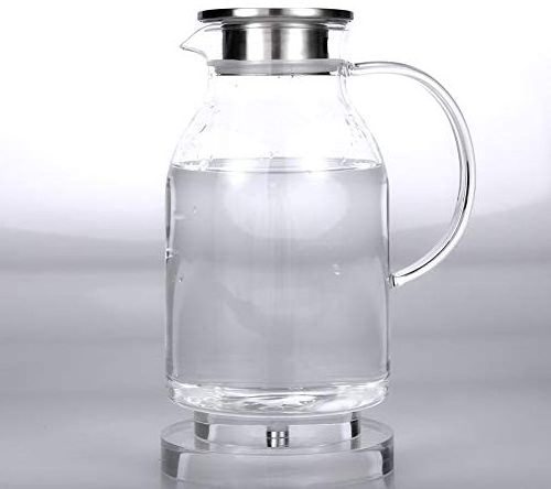 2010mls Pitcher Glass Water Pitcher with Lid Water Jug for Hot/Cold Water Ice Tea and Juice Beverage