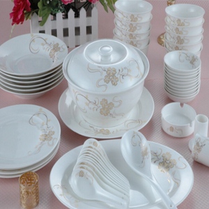 Haonai elegant hotel/restaurant/home supplies ceramic/porcelain/bone china dinnerware set