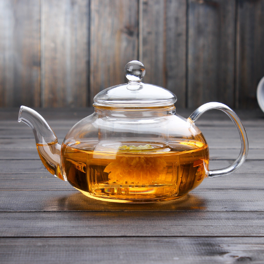 Wholesale Heat resistant high borosilicate glass loose leaf tea pot