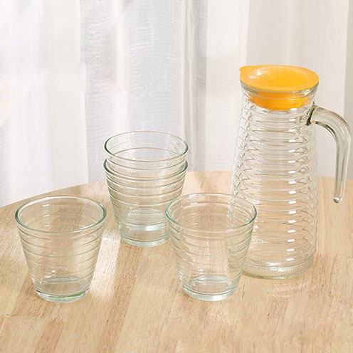 850ml Hand made glass carafe glass water jug set