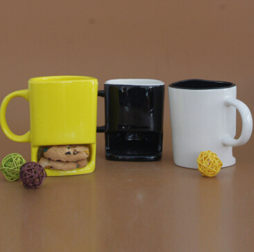 8.8oz Dunk Mug - Ceramic Cookies Mug Cookie Dunk Mug with Biscuit pocket holder