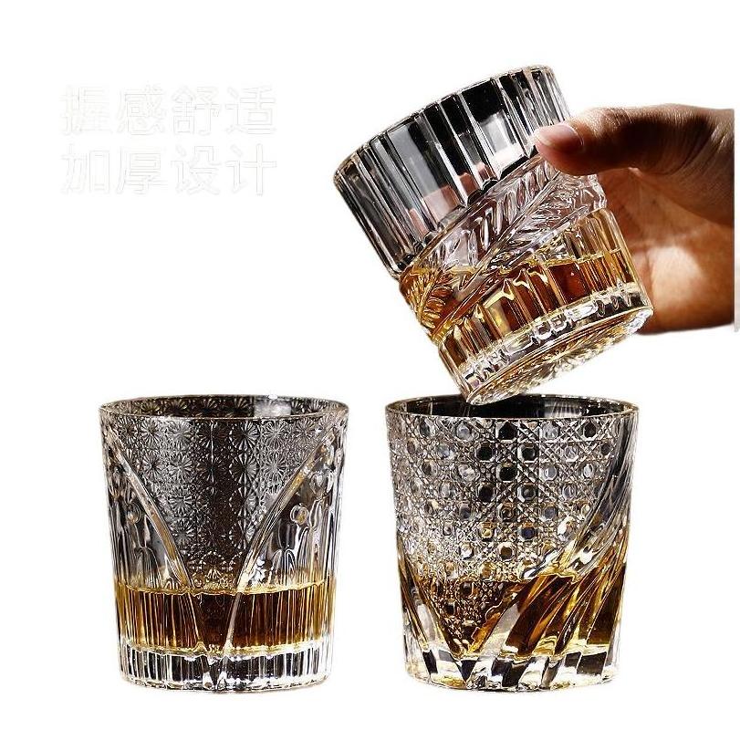 Glass Cup Crystal Juice Wedding Candle New Fashion Logo Clearance Wholesale With Lid And Straw Wholesale Crackle Wine Glass