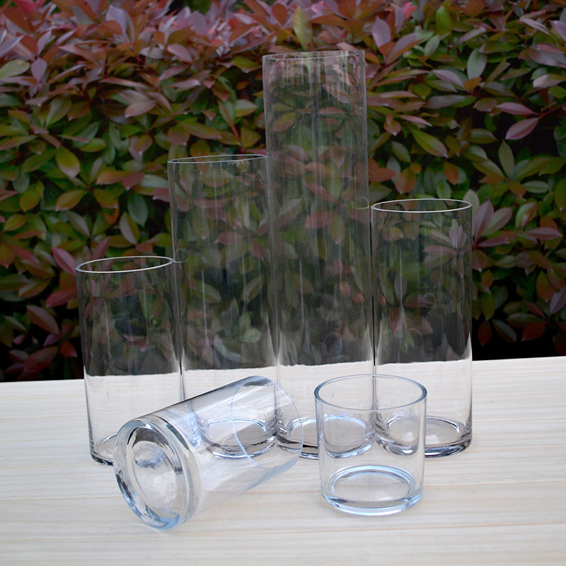 Large capacity glass candle holder with wax glass vases for candles