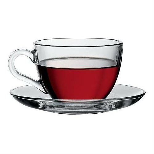 200ml high quality Creative square and round coffee glass cup and saucer