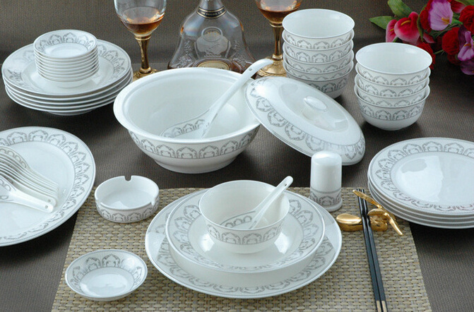 Haonai elegant hotel/restaurant/home supplies ceramic/porcelain/bone china dinnerware set