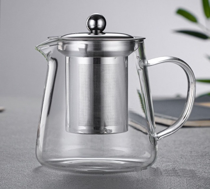 (43oz/ 1300ml) Stovetop Safe Blooming and Loose Leaf Tea Maker Set  Glass Teapot with Infuser Tea Pot Tea Kettle