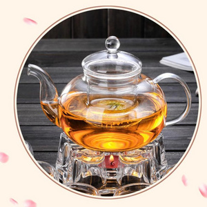 Wholesale Custom Borosilicate 350 ML Glass Kettle Transparent Mini Teapot Glass Heat Resistant Glass Teapot