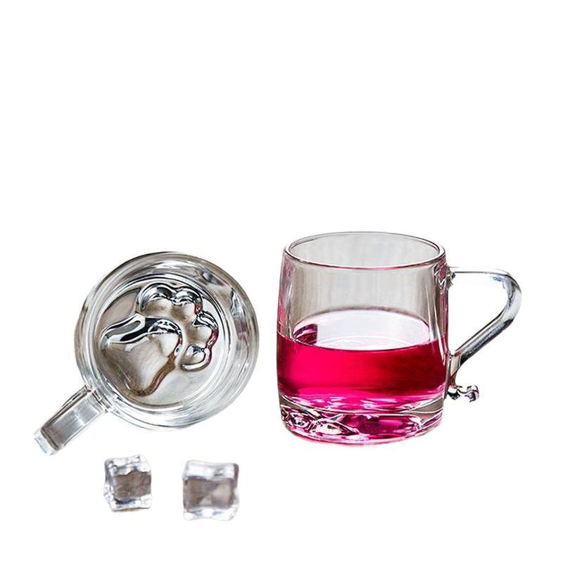 Glass Cups Candle Eco Friendly Custom New Fashion Wine Glasses Promotional Bulk Beer Cocktail Tea Glass Cup With Handle