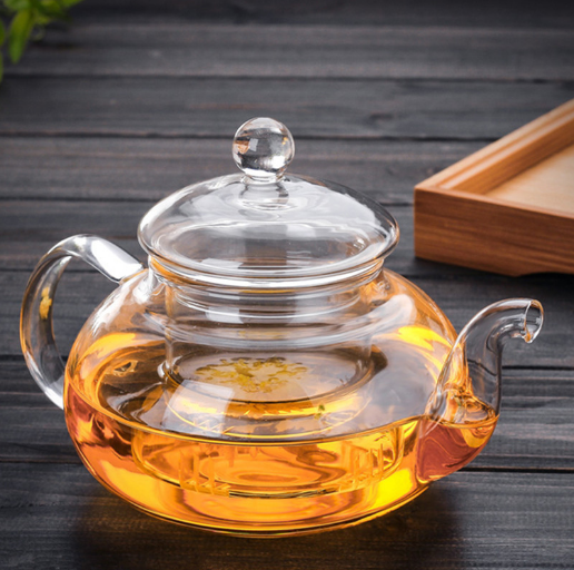 Wholesale Heat resistant high borosilicate glass loose leaf tea pot