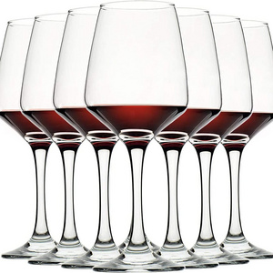 Wholesale 12oz Clear Red/White Wine Glasses, Long Stem Wine Glasses for Party, Wedding and Home