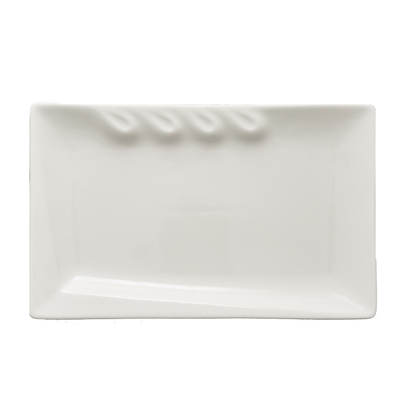 12 inch Strawberry Street Ceramic Simply White  Square Appetizer Plate,Ceramic Square Plate