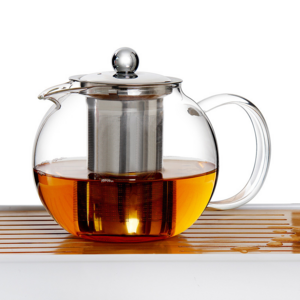 Borosilicate glss teapot for drinking hot resistance kettle with infuser glass pot for tea home use