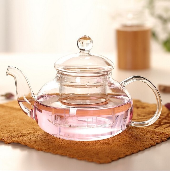 Wholesale Custom Borosilicate 350 ML Glass Kettle Transparent Mini Teapot Glass Heat Resistant Glass Teapot