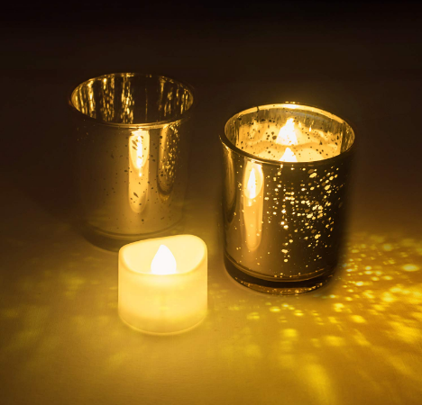 Stunning Gold Mercury Votive Candle Holders for Christmas Day Custom Candle Jar Supplier