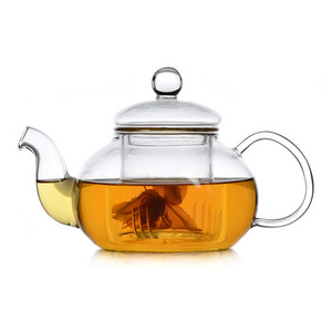 Wholesale Heat resistant high borosilicate glass loose leaf tea pot