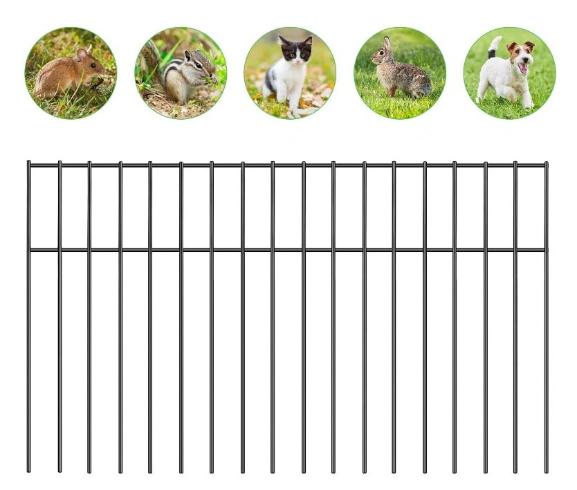 Black Metal Outdoor Garden Animals Dog Barrier Fence