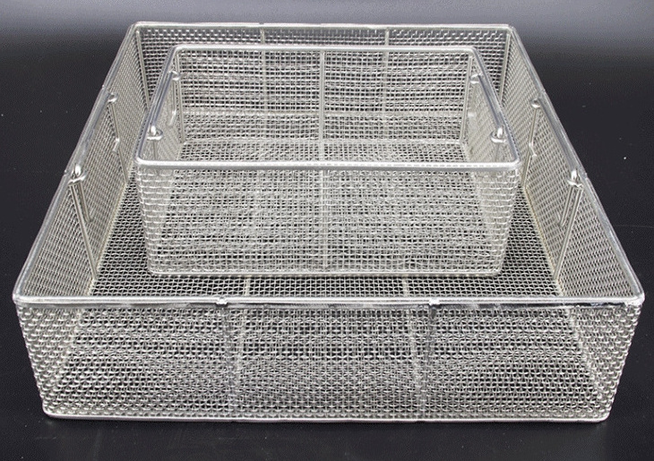 Perforated Base Wire Storage Basket with Side Access