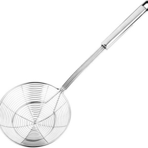 Solid Stainless Steel Spider Strainer Bowl Mesh Skimmer Ladle