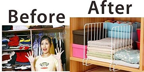 Rugged storage partitions for storage rack in bedroom shelves pantry clothes organizer